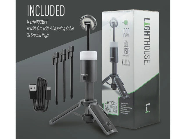 Adventure Series Multi-Function Rechargeable Tripod Light 1000 Lumen