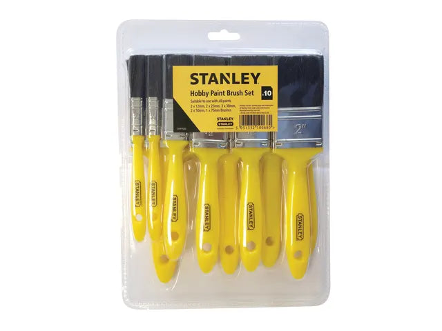 Stanley Hobby Paint Brush Set - 10 Piece