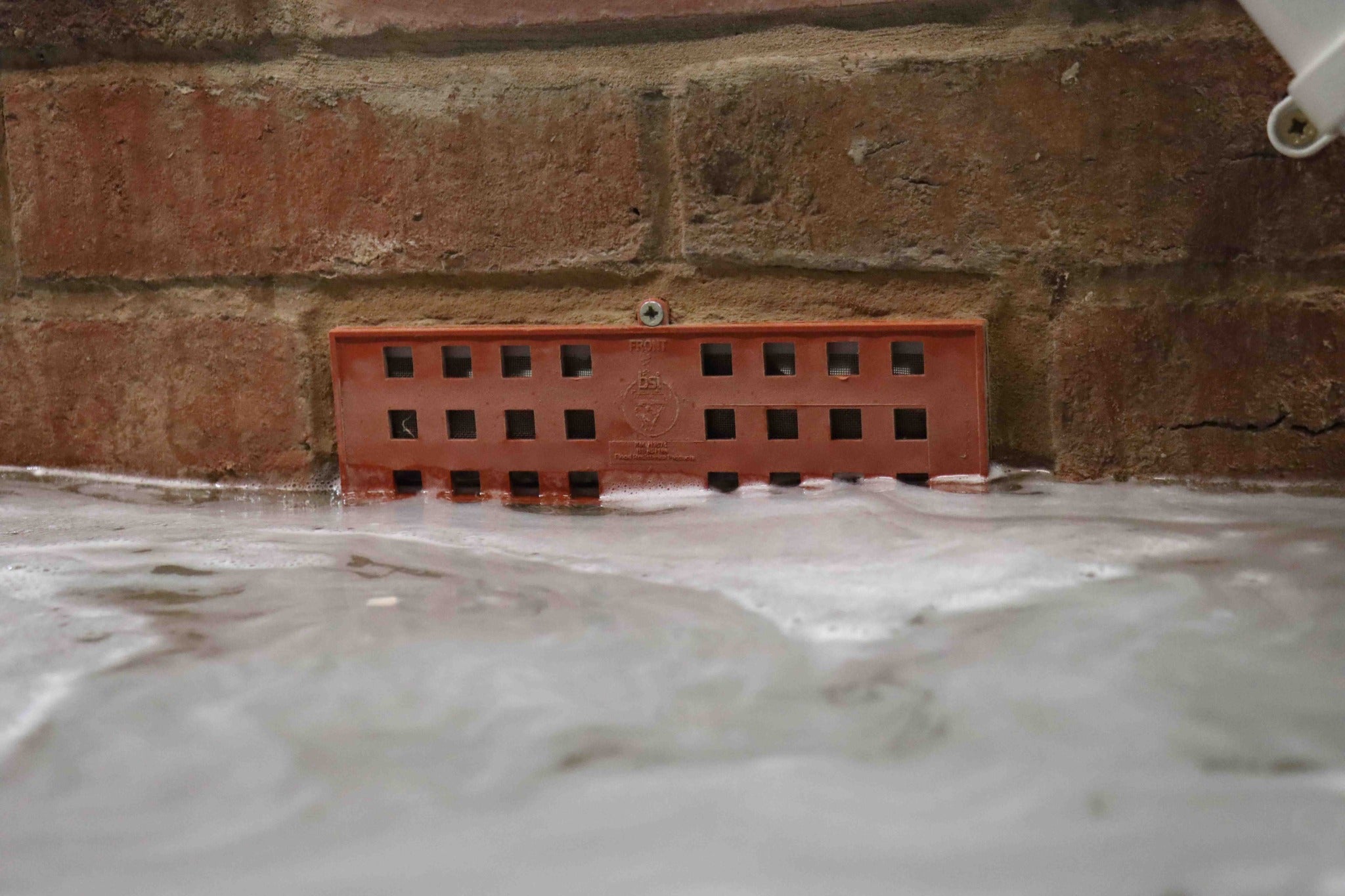 Fernco Anti-Flood Air Brick protecting against floodwater