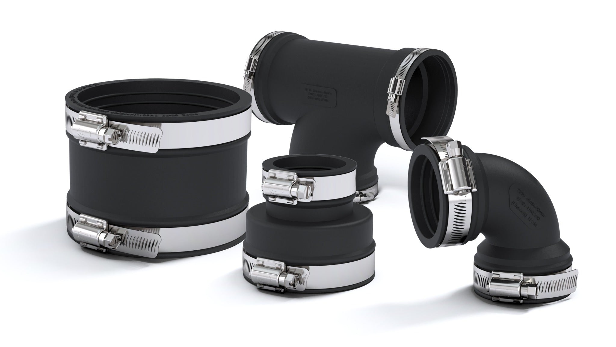 Fernco EPDM plumbing couplings range
